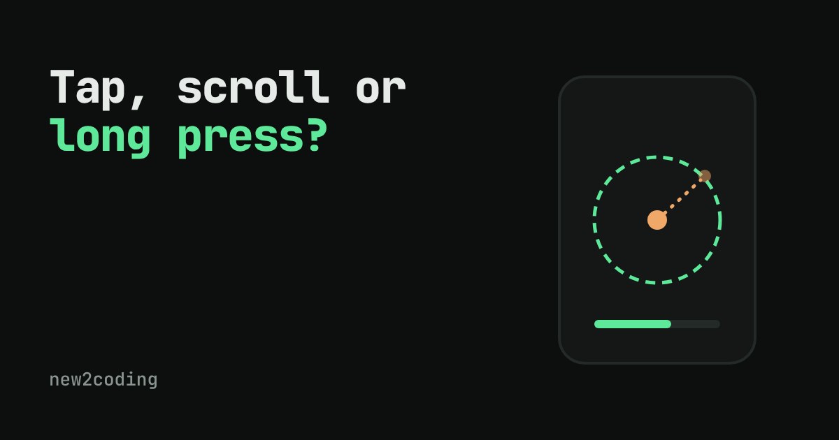 A phone outline with a dashed circle around a fingertip dot and a progress bar filling underneath